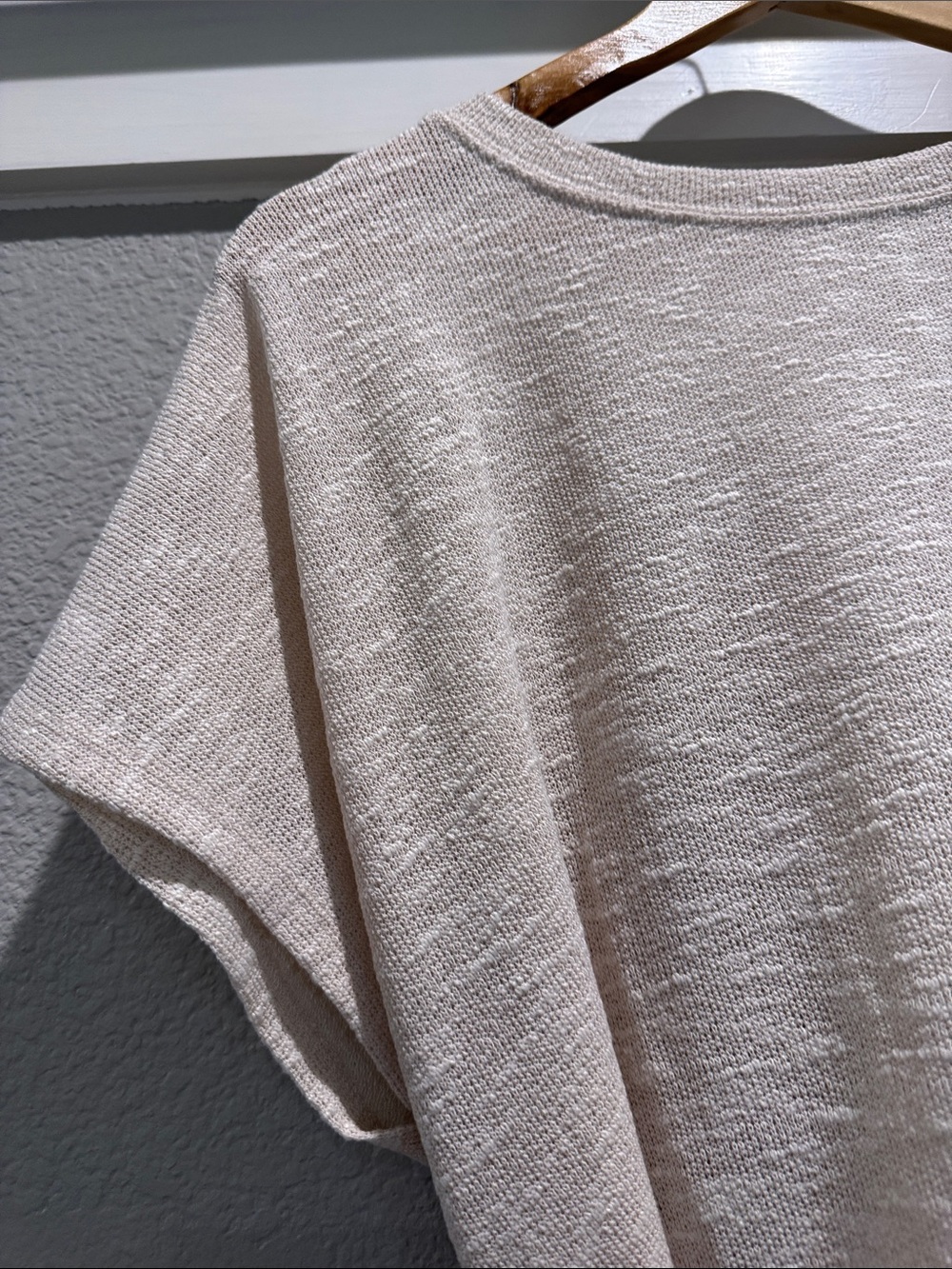 Zenana Outfitters Cream Short Sleeve Boxy Top - Picture 3 of 5